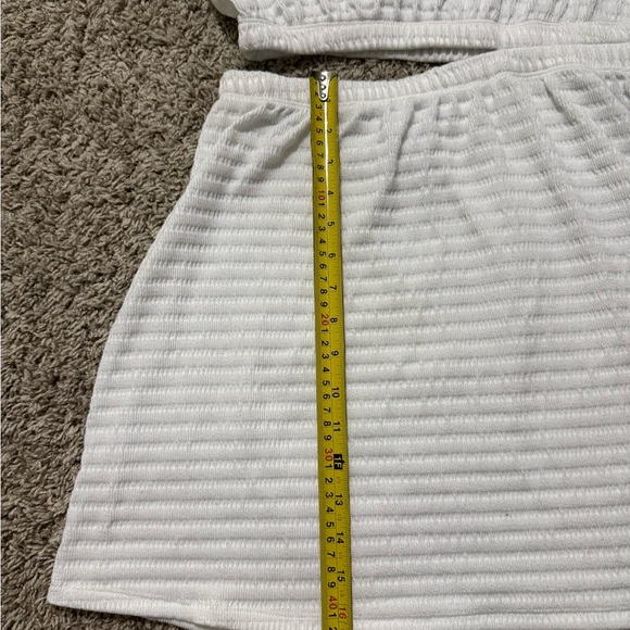 Vintage Havana White Short Sleeve Cut-Out Waist Mini Dress Women's Size LARGE - Picture 5 of 7